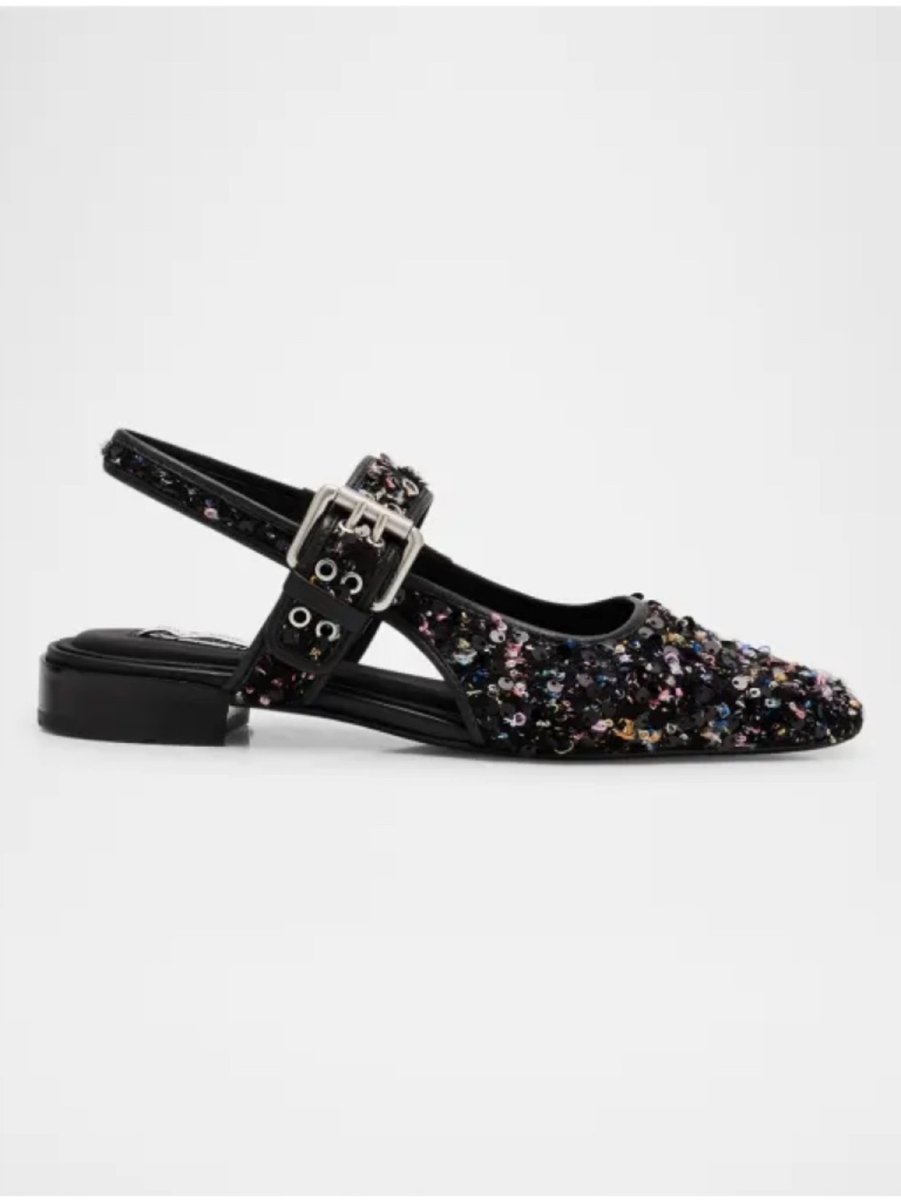 New Rag & Bone Astra Sequin Slingback Flat Sz 8
